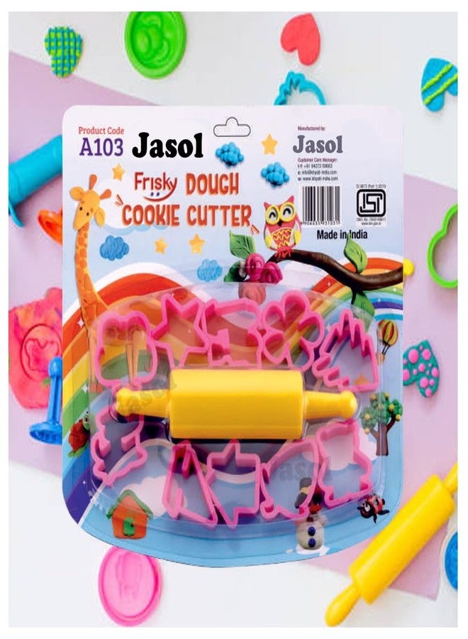 Jasol Dough Clay Cutting Tools for Kids, 11pcs Dough Tools Kit Include Assorted Dough Accessory Molds 1 Rollers Cutters for Playing - Image 1